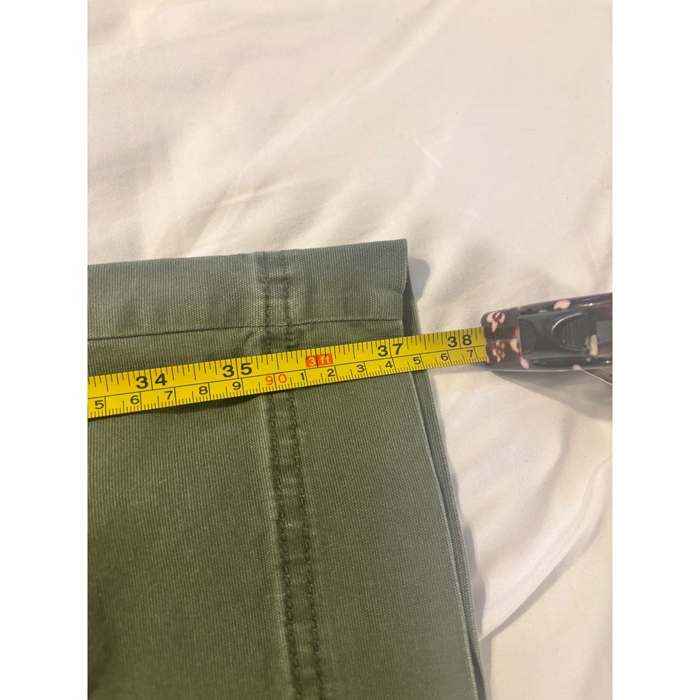 Old Navy Womens Plus Size 22 Olive Green Wide Leg Cropped Twill Pants Utility - Picture 7 of 9